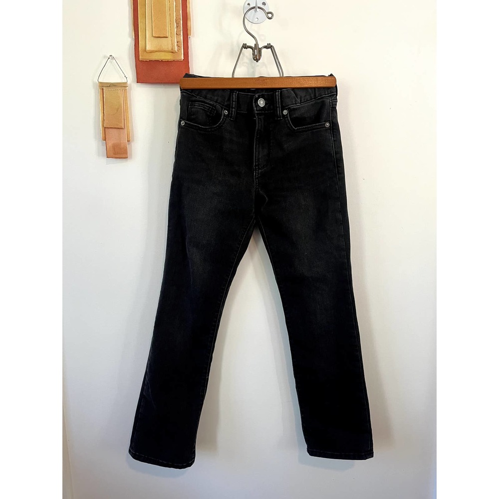 EUC OLD NAVY Straight Leg Washed Black Jeans Size 12